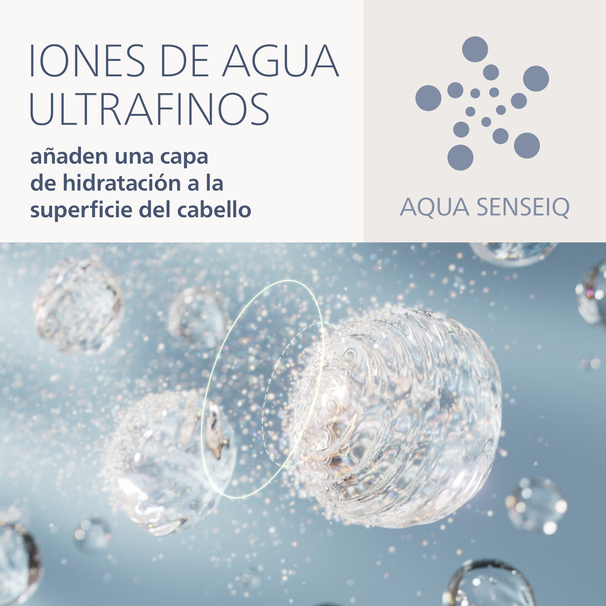 Secador - Philips Aqua Edition 9000 BHD956/10, 1400 W, 3 temperaturas, 3 velocidades, Aqua SenseIQ, alta velocidad, difusor, concentrador, azul oscuro