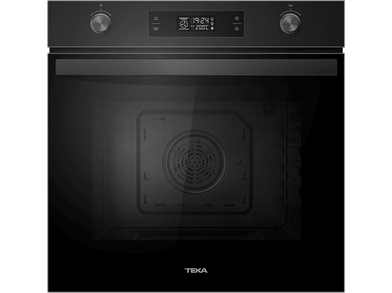 Horno - Teka HBB 6375 P FBK, Multifunción, Pirolítico, 70 l, Anchura 59.5 cm, Mandos push, 9 funciones de cocinado, Cristal Negro
