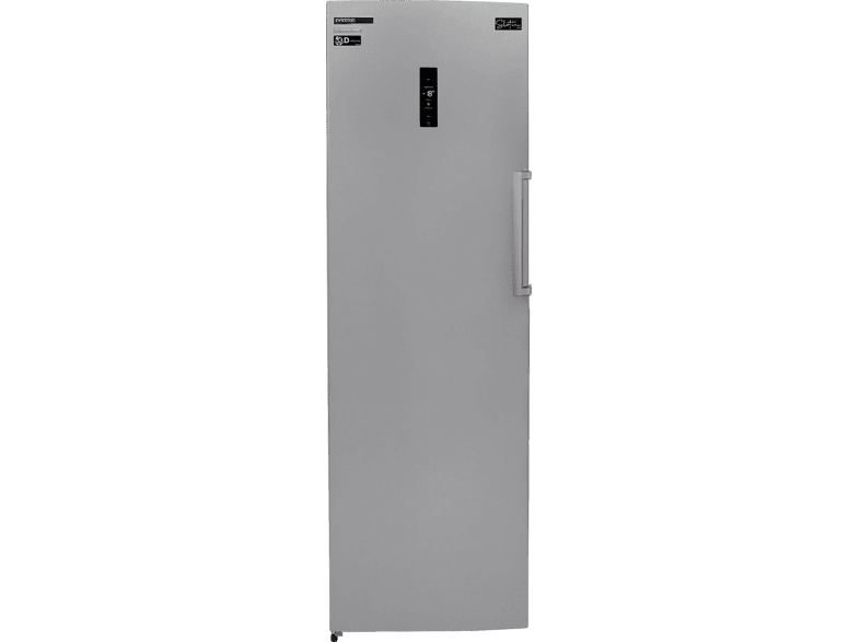 Congelador vertical - Infiniton CV-274L85XDB, 274 l, Alto 185.5 cm, No Frost, Metal Technology, LCD touchControl, Inox