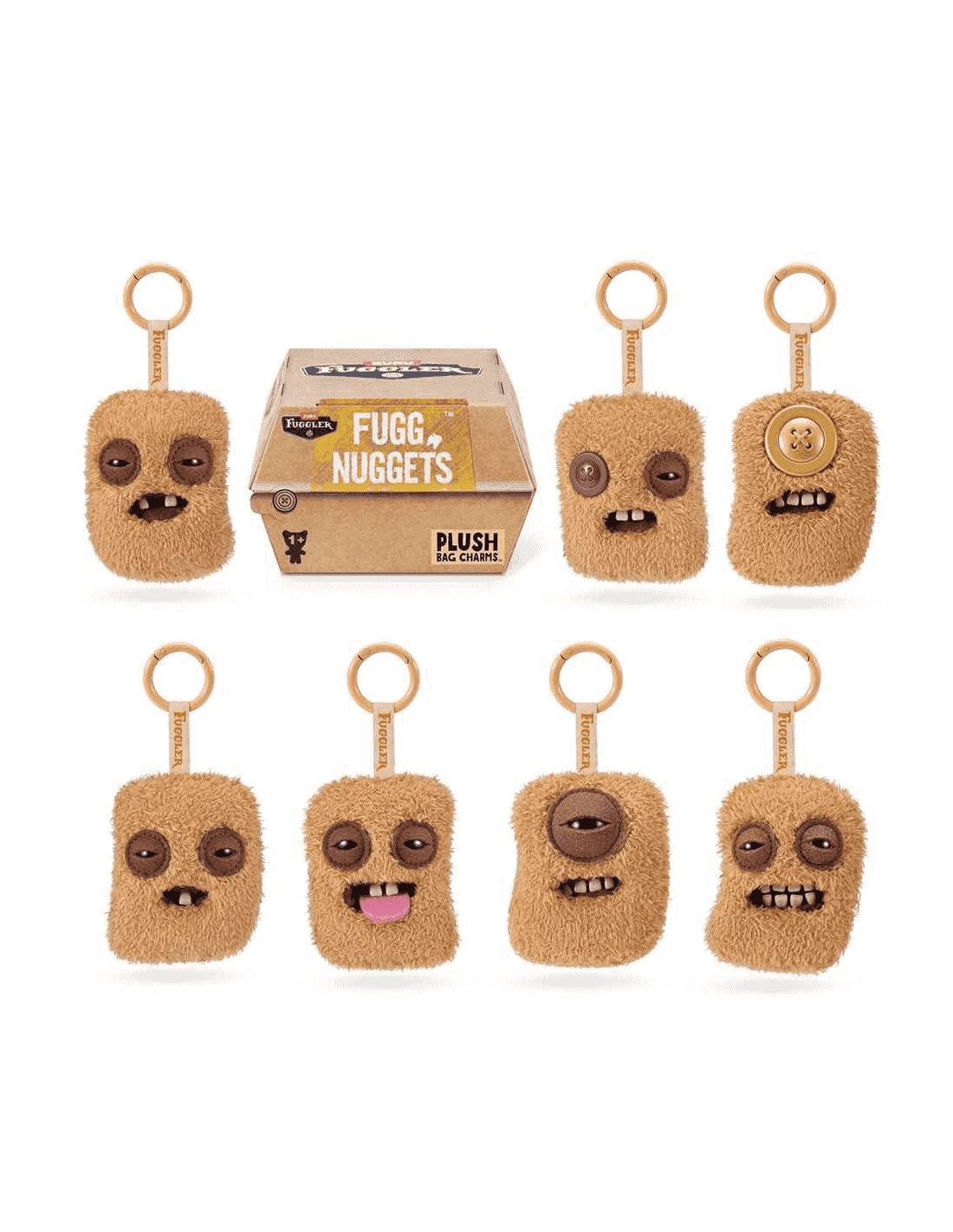 Llavero - Sherwood Llavero de peluche Fuggler Fugg Nuggets de 8 cm, Aleatorio, Fugg Nuggets