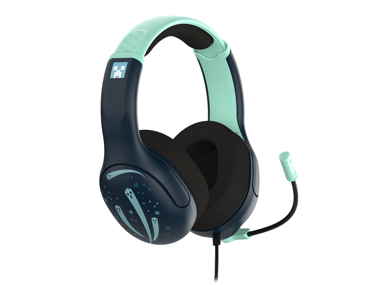 Auriculares gaming - Turtle beach Airlite™ Fit - Minecraft™ Dungeons II, Con Cable,Para Nintendo Switch™ 2, Diadema Acolchada, Micrófono, Azul