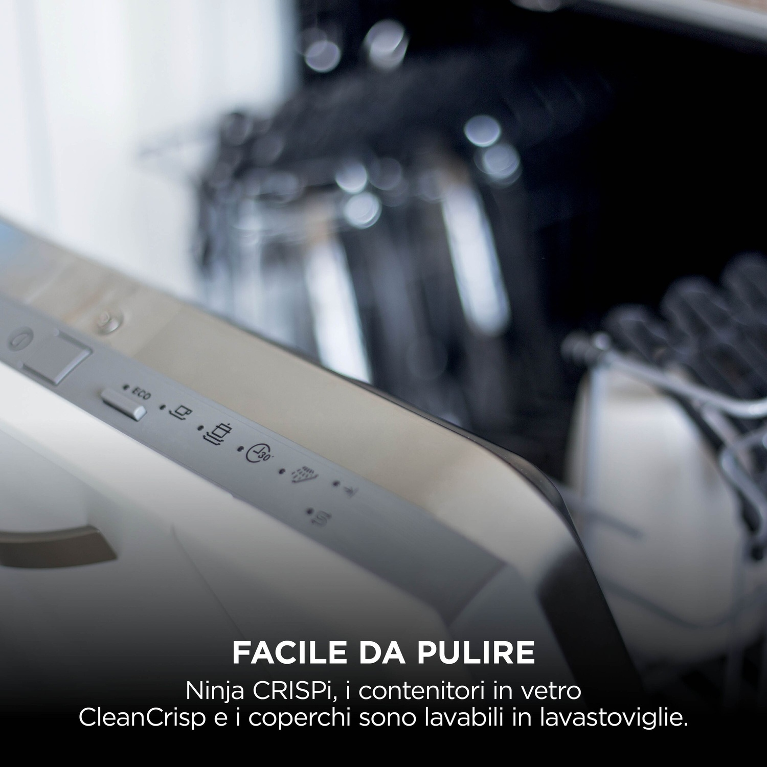 NINJA CRISPI PORTATILE 4 IN 1 FRIGGITRICE AD ARIA, capacità 3,8 l, Max potenza 1700 W, 4 programmi a 185 °C, Blu cyber