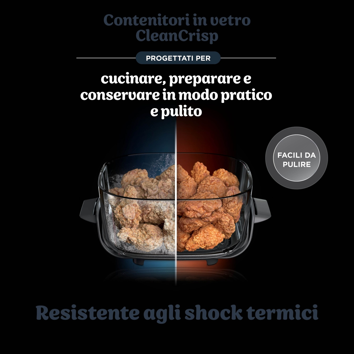NINJA CRISPI PORTATILE 4 IN 1 FRIGGITRICE AD ARIA, capacità 3,8 l, Max potenza 1700 W, 4 programmi a 185 °C, Blu cyber