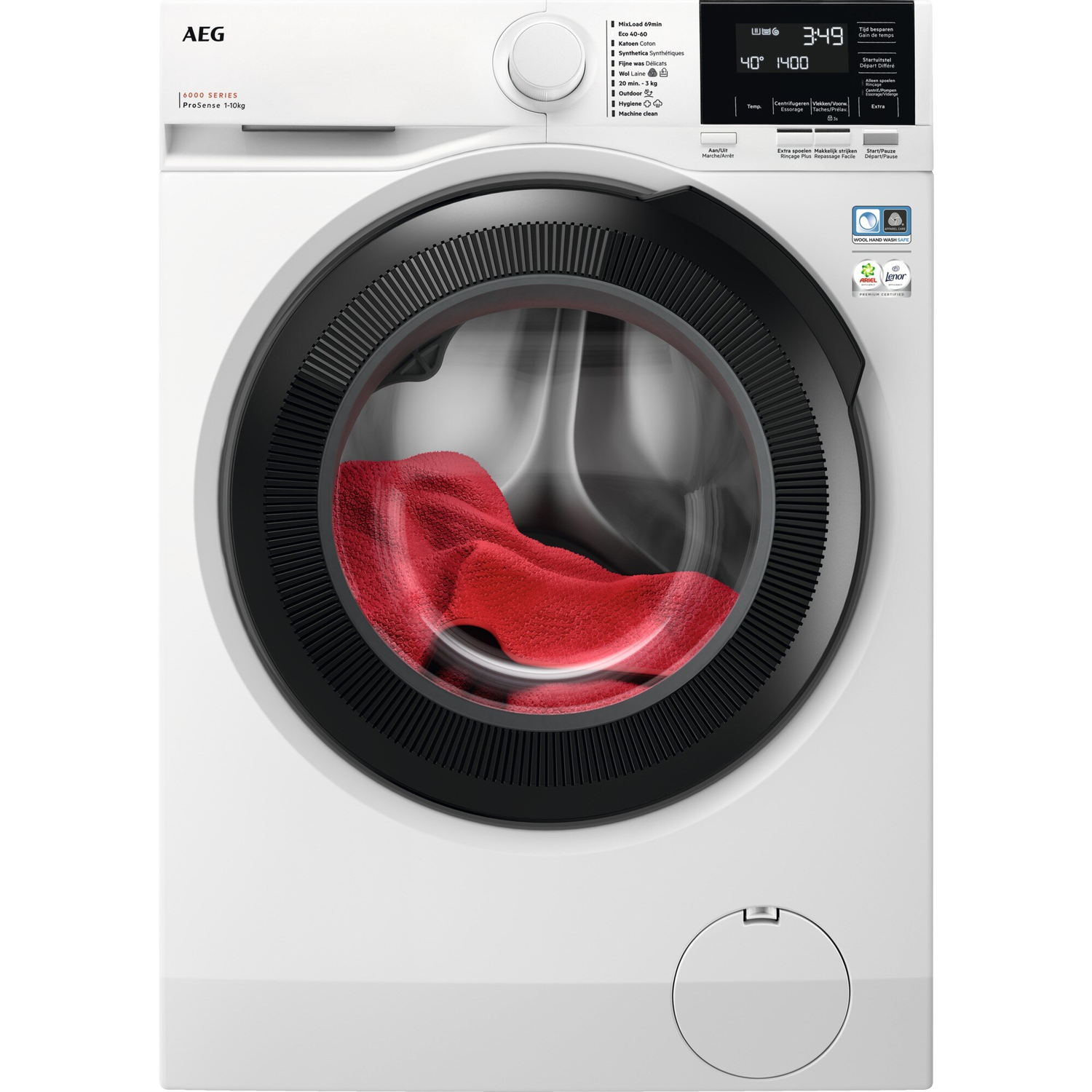 AEG LR63R144 - Wasmachine voorlader - 10 kg - 1400 rpm - 76 dB