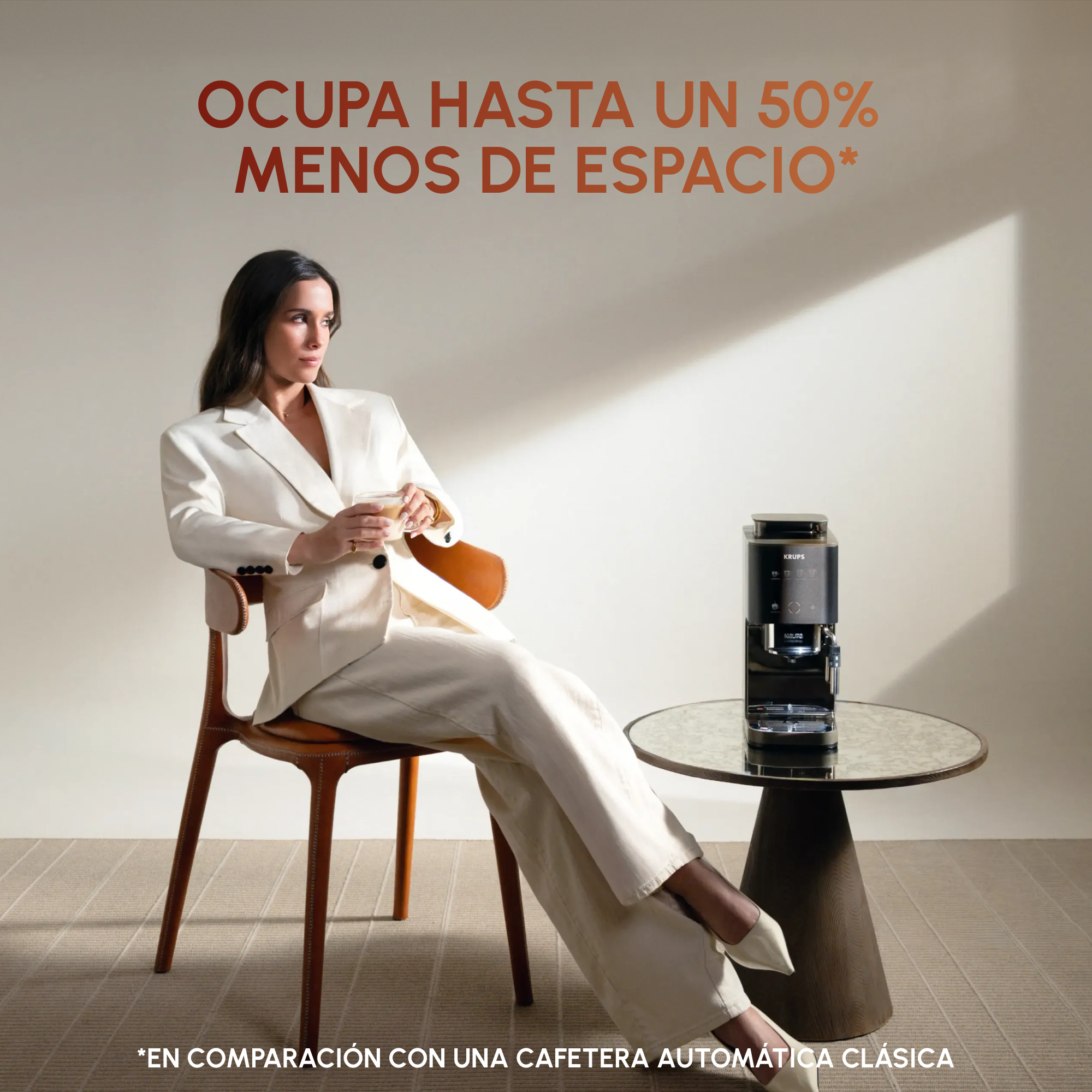 Cafetera superautomática - Krups Coffee Crush, Café en grano y molido, 15 bares, 4 recetas de café, Táctil, Compacta, 5 niveles de molienda, Inox