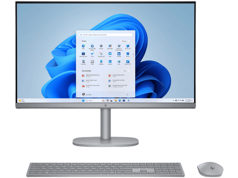 All in one - HP OmniStudio X 27-cs0018ns, 27" Full-HD, Intel® Core™ Ultra 5 125H, 32 GB RAM, 1 TB SSD, Arc™ GPU, Windows 11 Home, Plata