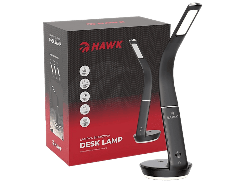 Lampa biurkowa HAWK HW-LAMP02 Czarny