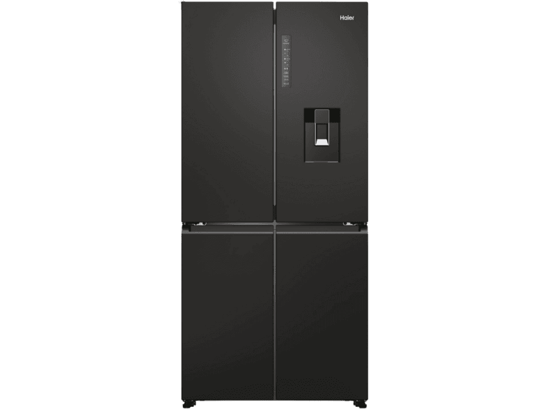 Frigorífico americano - Haier HCR7818DWPT, No Frost, 181.5 cm, 463 l, dispensador de agua, Wi‑Fi, Negro