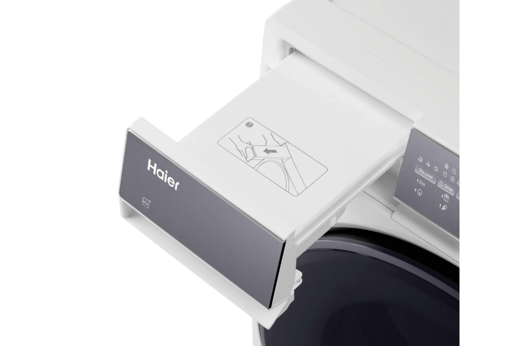 Secadora bomba de calor Haier HD100-C367AU1, 10 kg, 14 programas, Wi‑Fi y Bluetooth, I‑Refresh, Blanco