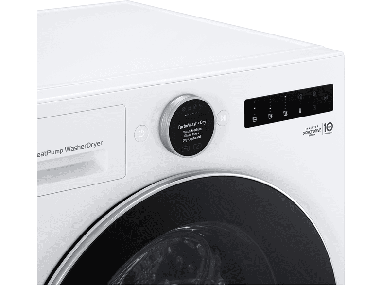 LG Electronics HPWD116A X-Serie Waschtrockner (11 kg / 6 kg, 1350 U/Min., freistehend, Weiß) — Foto 2 von 5
