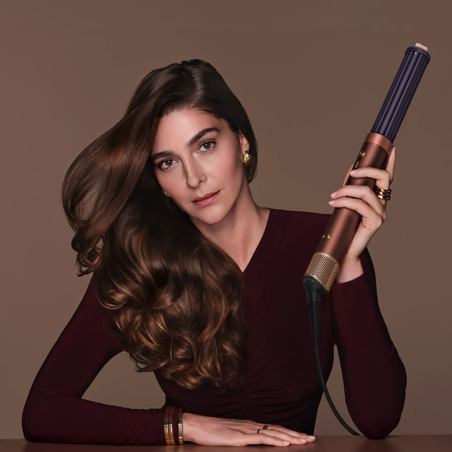 DYSON Airwrap Co-anda 2x Straight + Wavy Multistyler Plum
