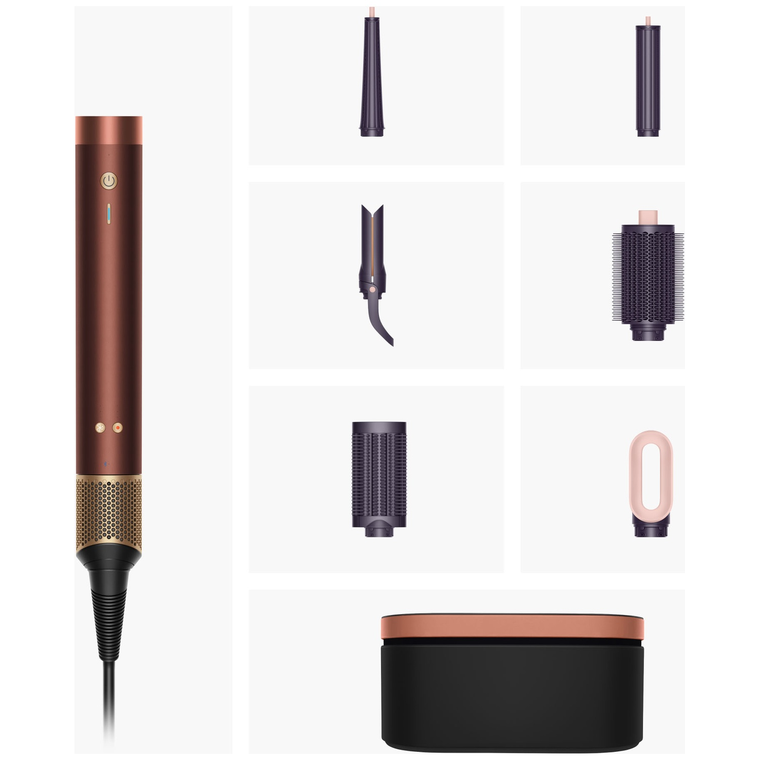 DYSON Airwrap Co-anda 2x Straight + Wavy Multistyler Plum