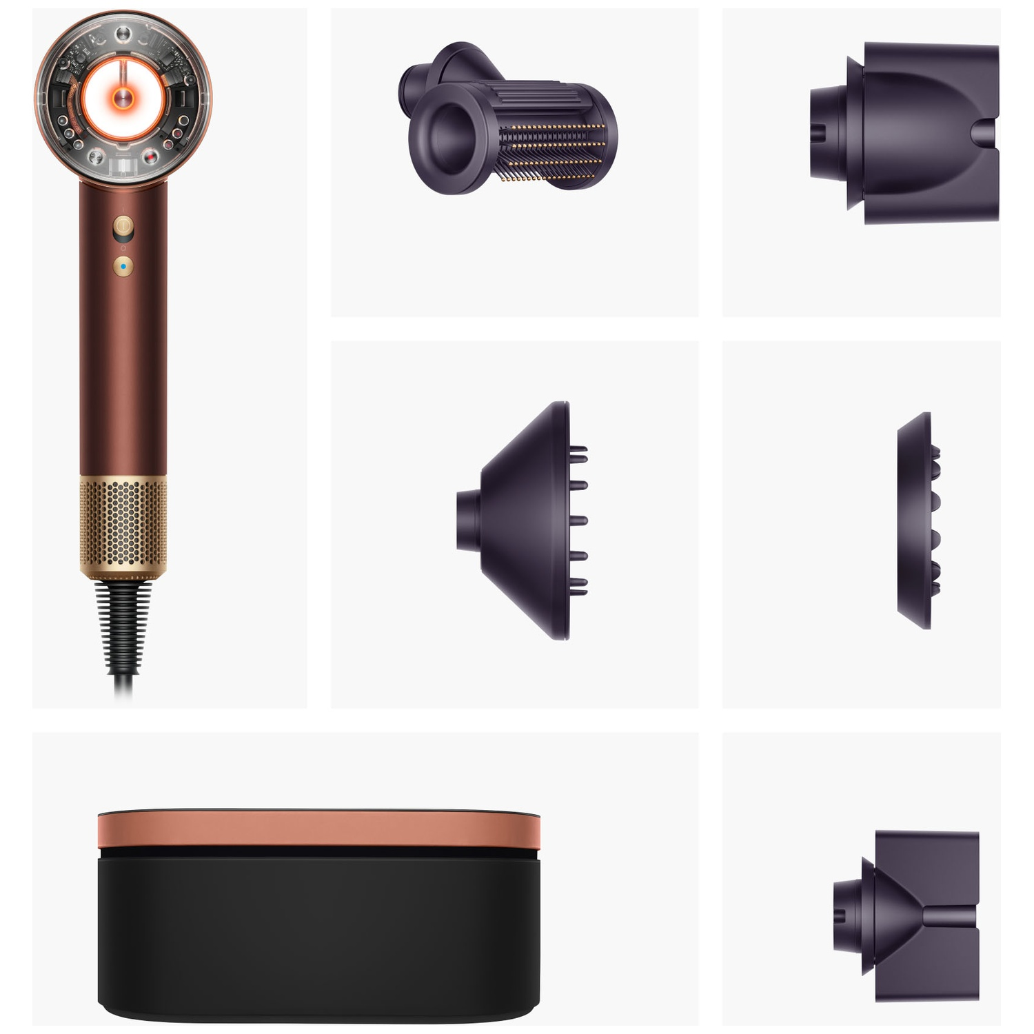 DYSON Supersonic Nural Straight + Wavy Sèche-cheveux Plum