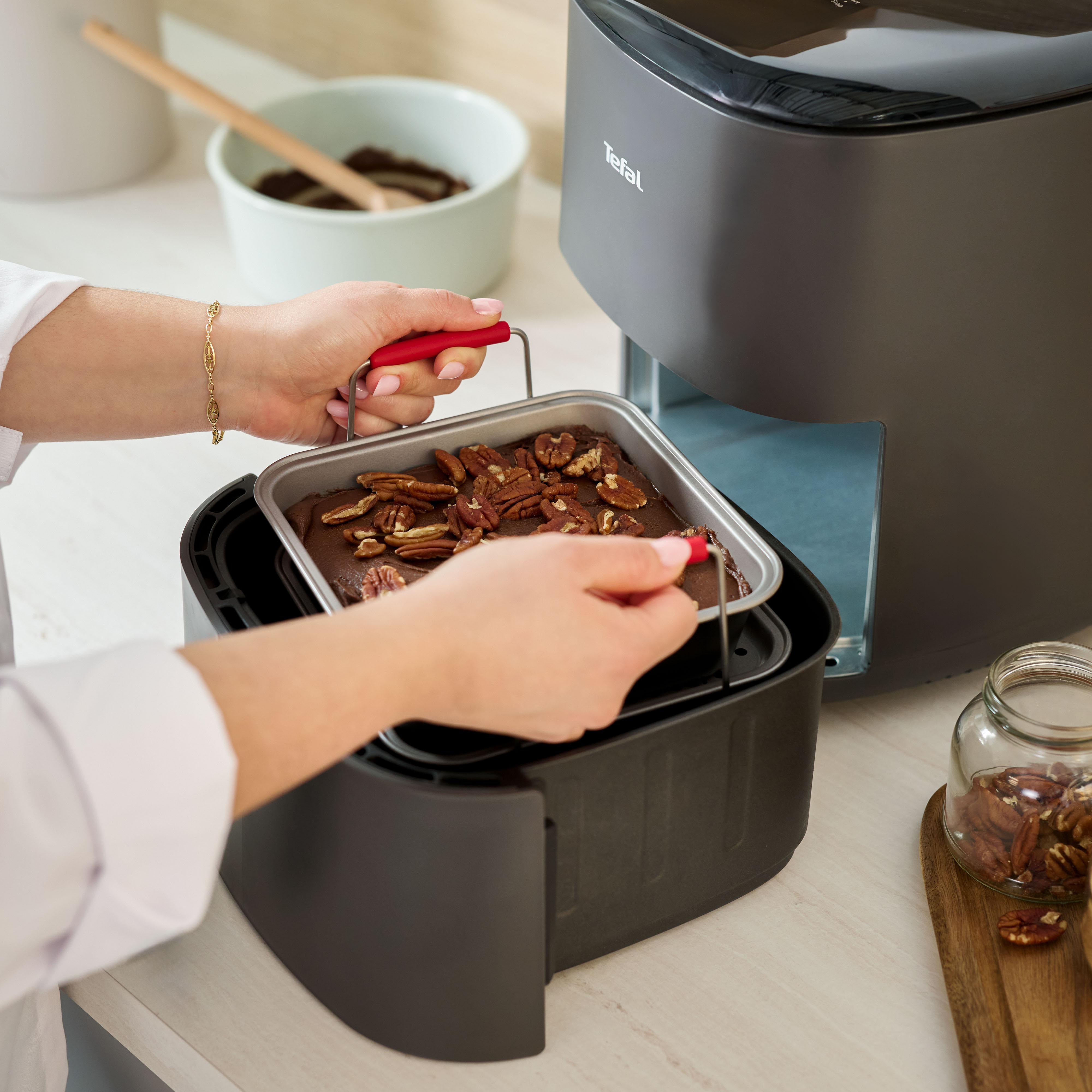 TEFAL J701S3 Dail'Easy 3-teiliges Accessoires Set, Zubehörset Heißluftfritteusen Grau