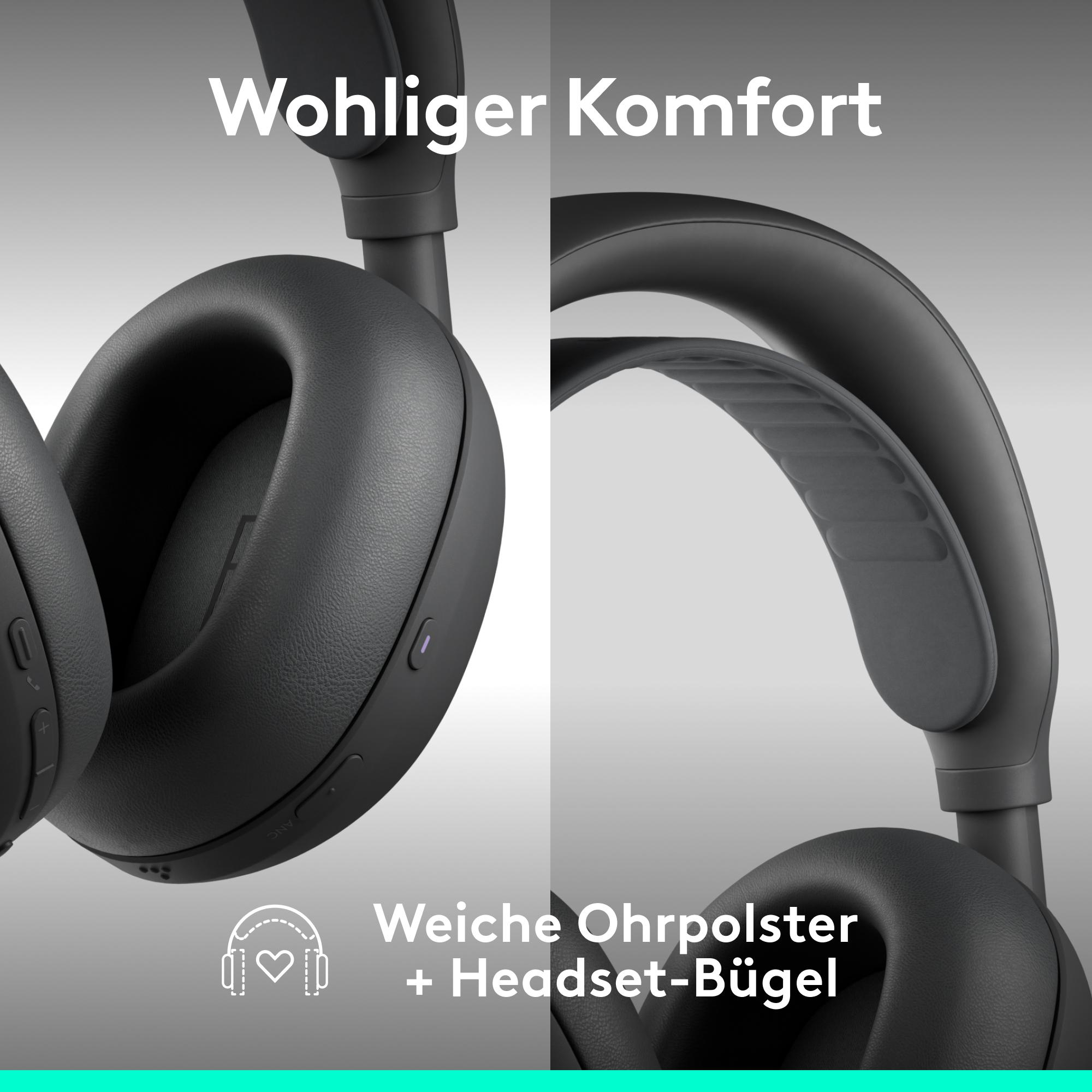 LOGITECH Zone Vibe Pro, Over-ear Headset Bluetooth Graphite