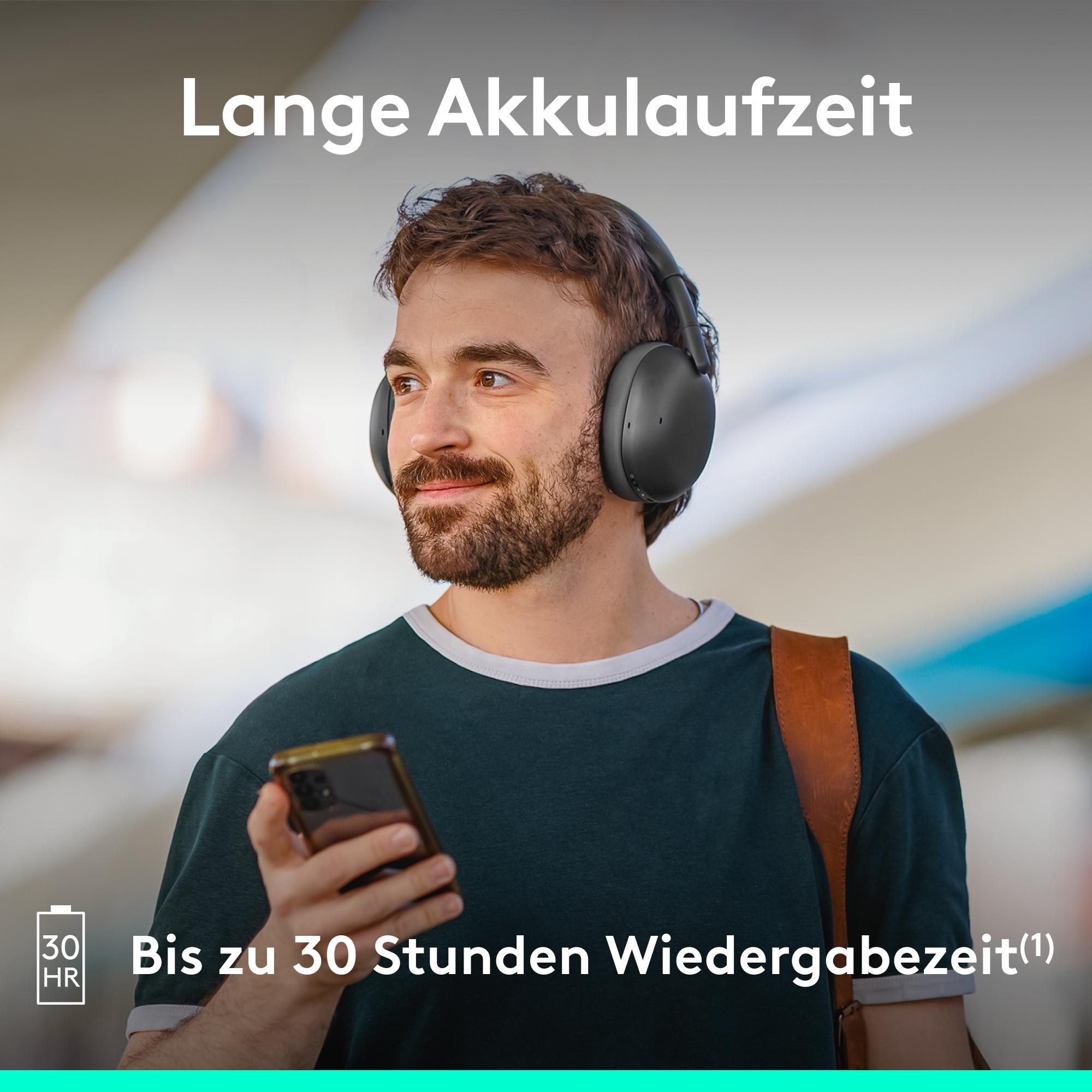 LOGITECH Zone Vibe Pro, Over-ear Headset Bluetooth Graphite