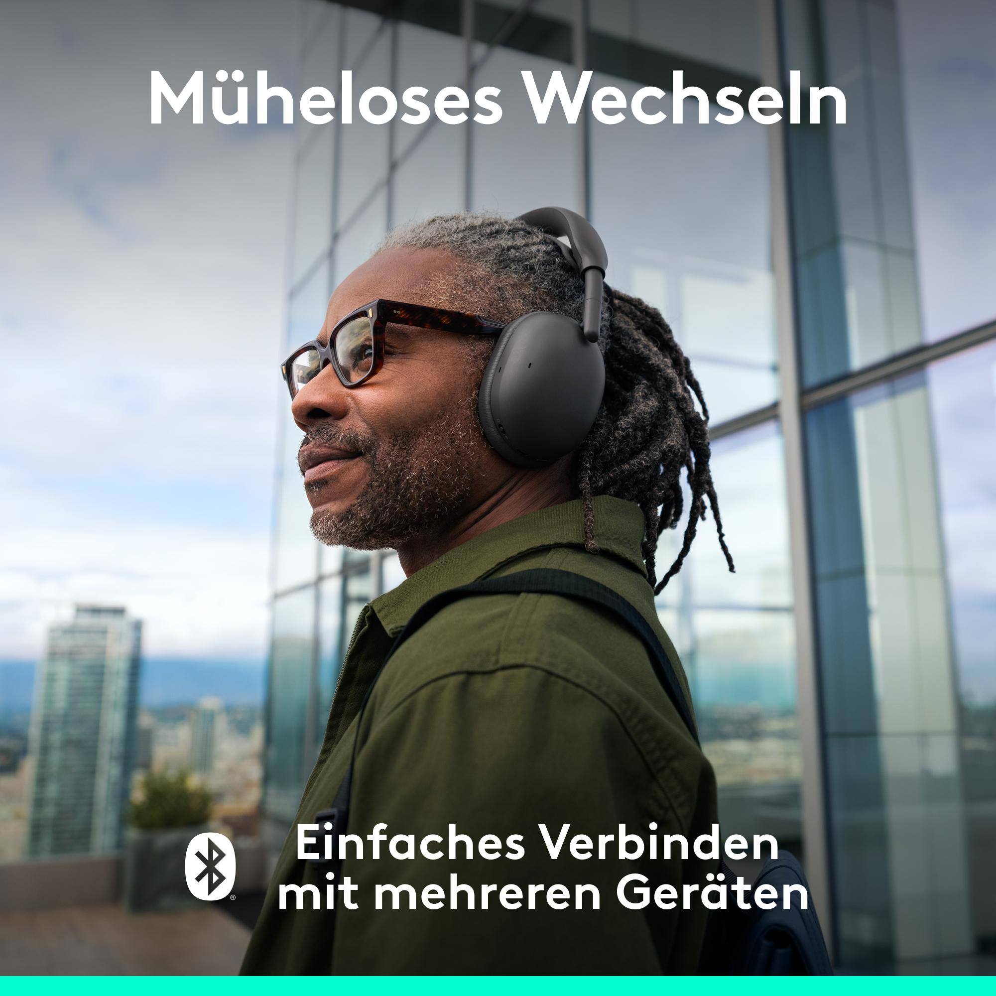LOGITECH Zone Vibe Pro, Over-ear Headset Bluetooth Graphite
