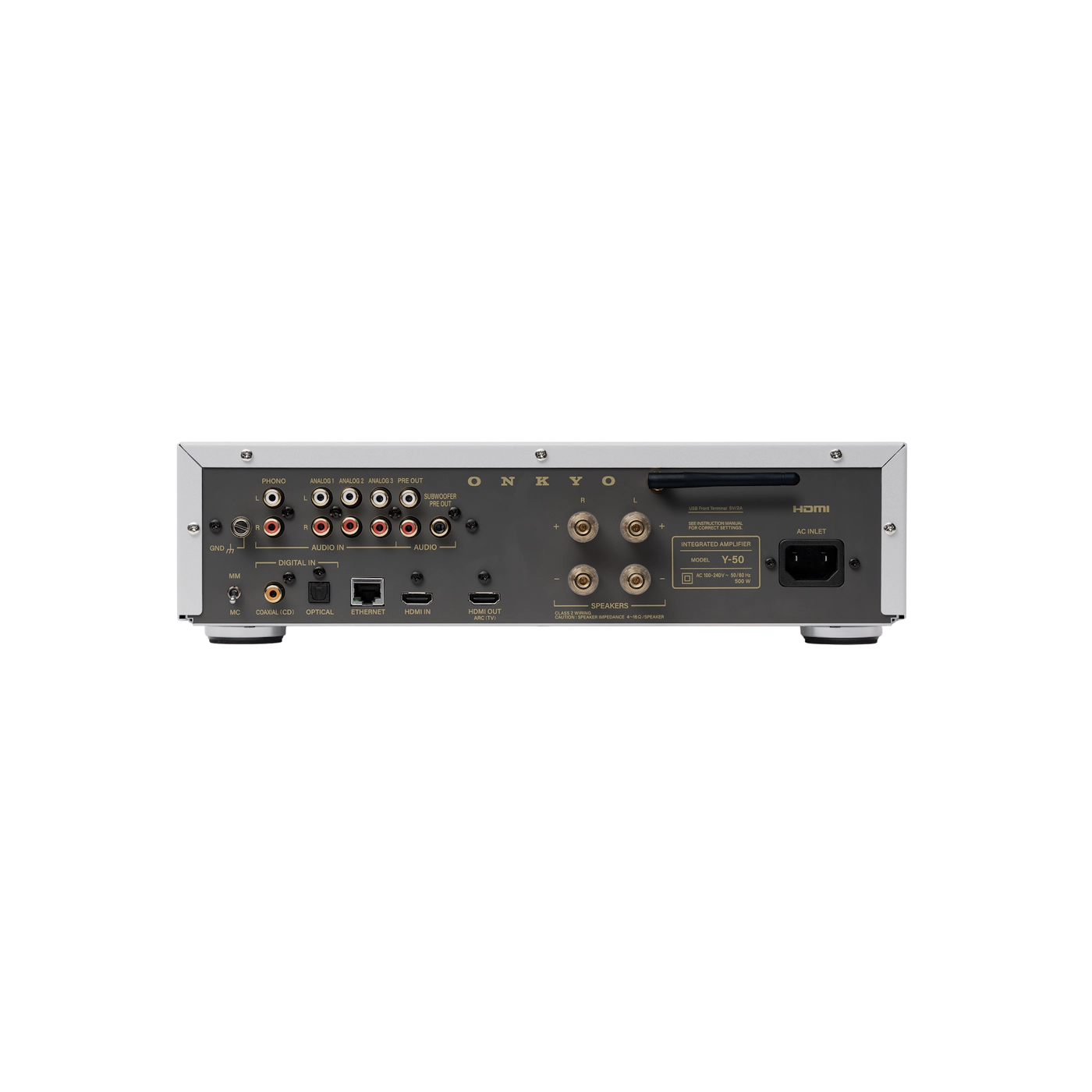 ONKYO Muse Y-50 Netzwerk-Streamer & integrierter Hochleistungsverstärker, Silber
