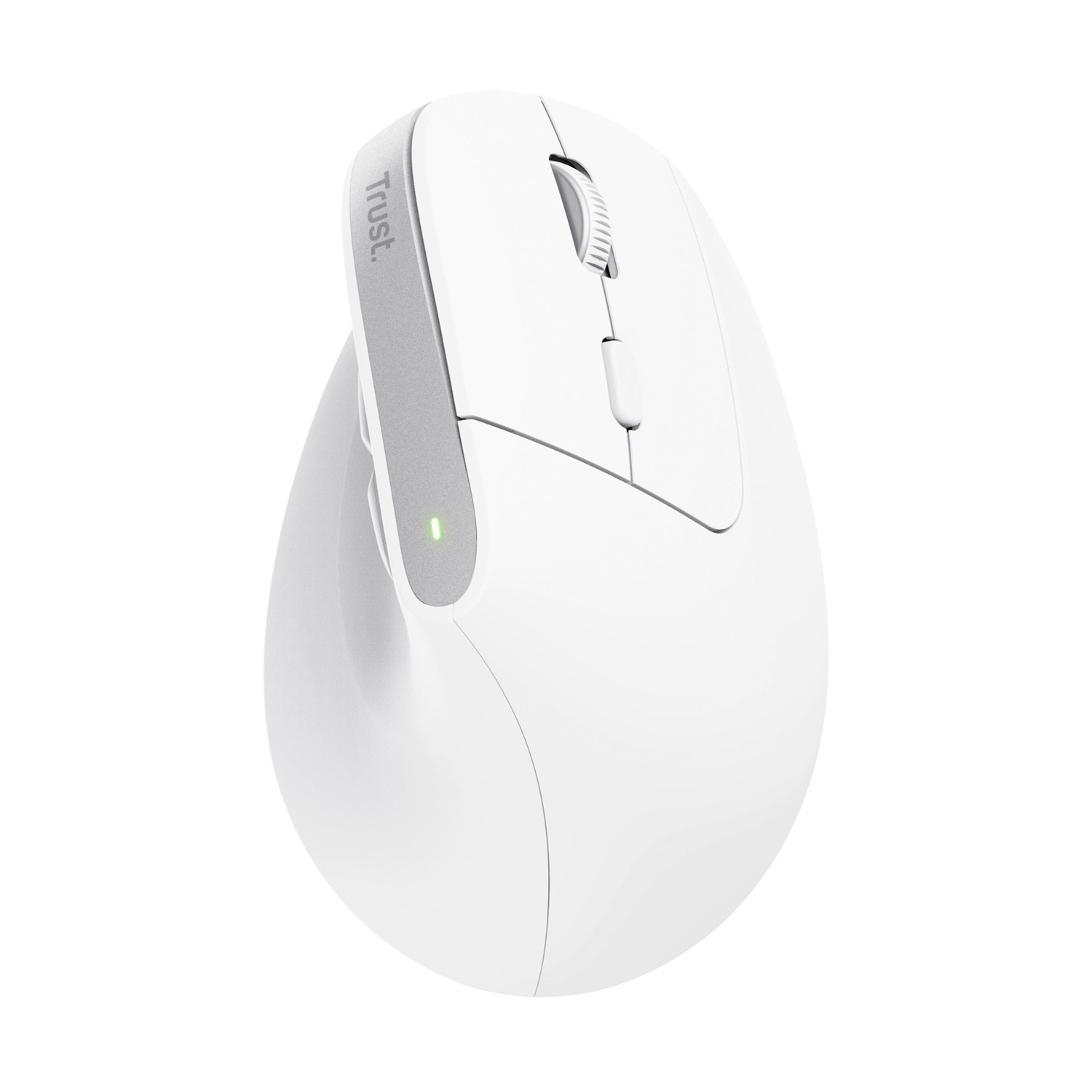 MOUSE WIRELESS TRUST BAYO+ ERG WRLS MOUSE, Collegamento Wireless, Ingresso: Otticamente a diodi laser, Scrolling a 2 direzioni, Risoluzione max 2400 dpi, forma ergonomica, White