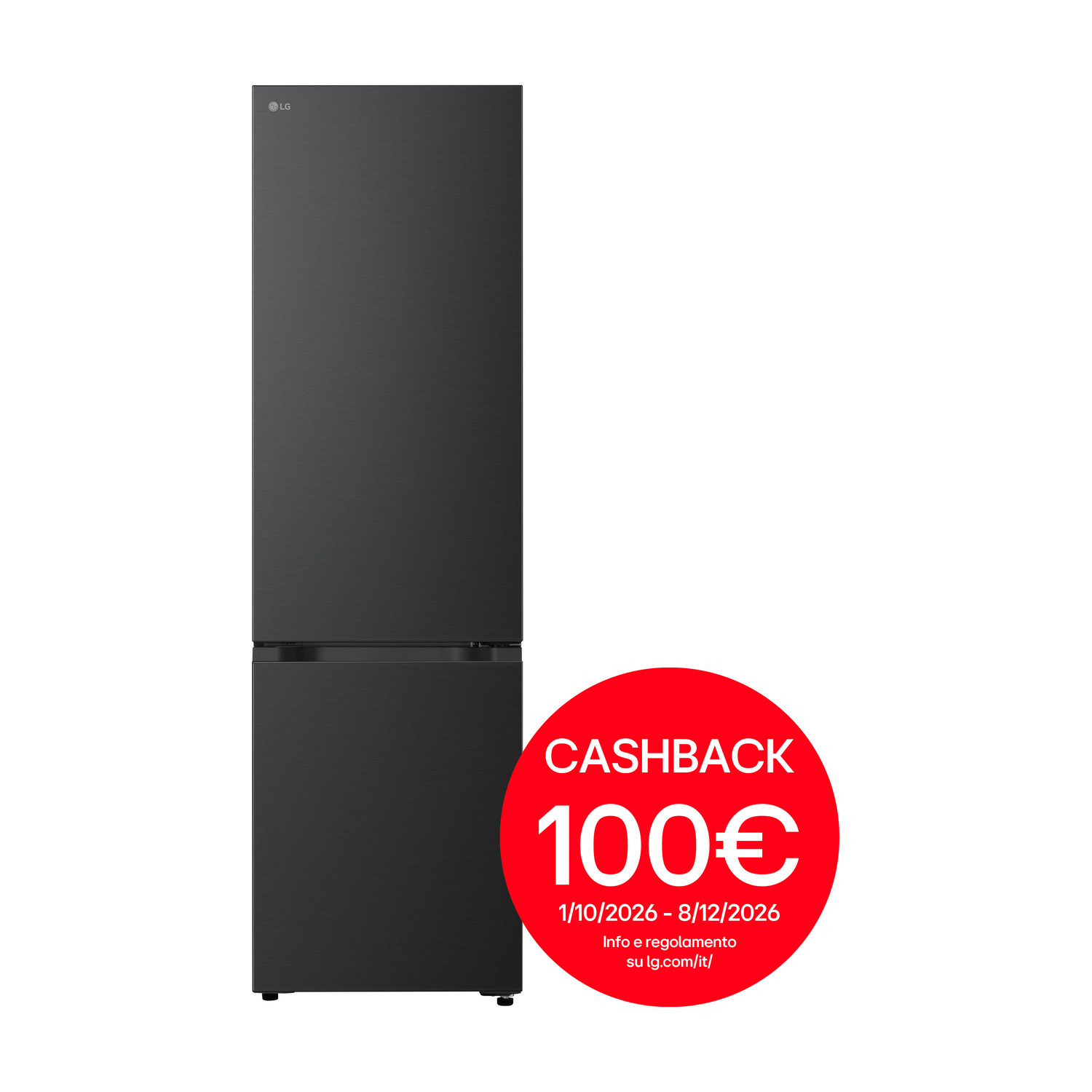 FRIGORIFERO COMBINATO LG GBBS726AEV Fit & Max, Capacità netta totale 375 l, Rumorosità: 29 dB(A), LAN wireless, 3 ripiani, Dimensioni: L 59,7 cm A 203 cm P 67,4 cm, Essence Black Steel, Classe A