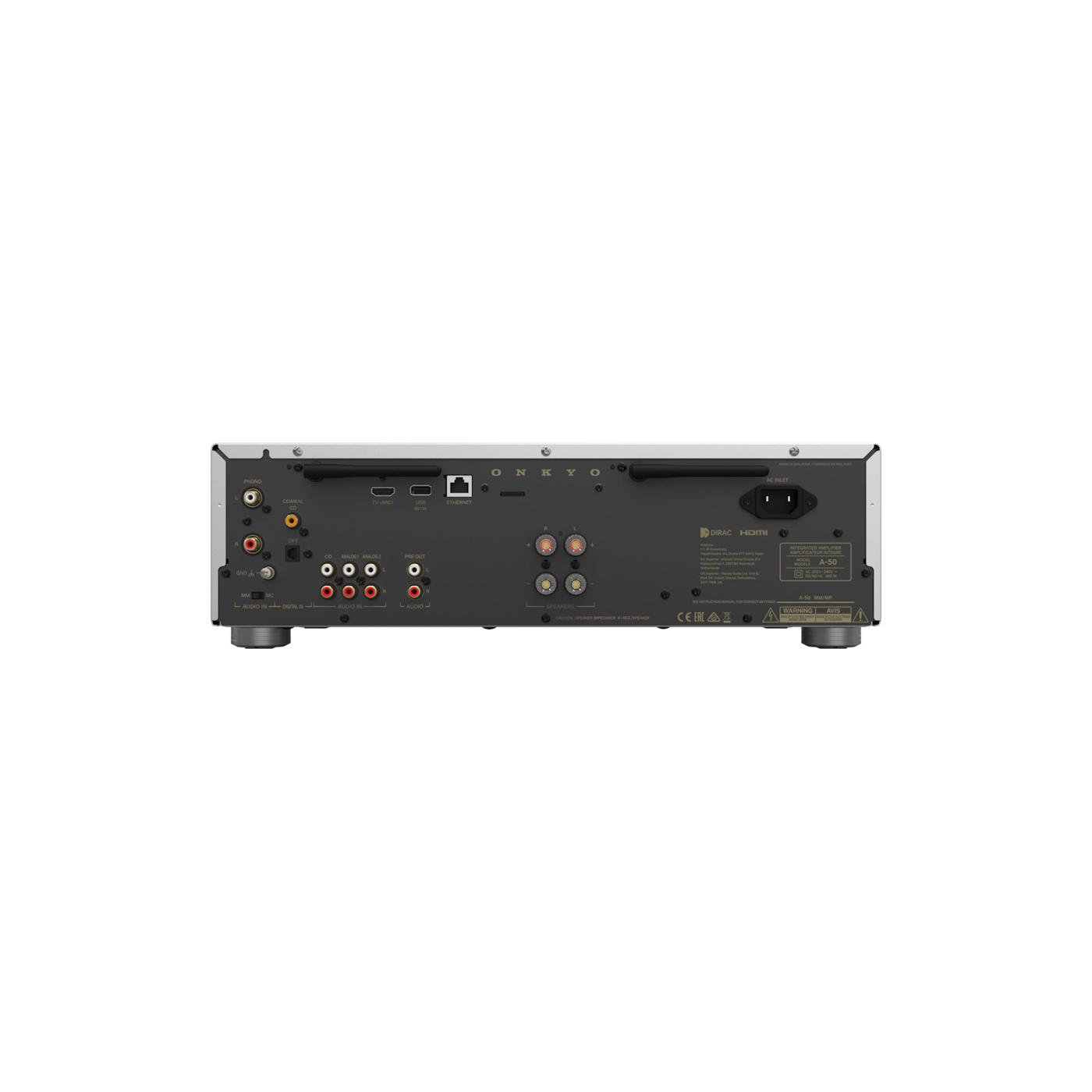 ONKYO A-50 Netzwerkintegrierter Verstärker, Silber