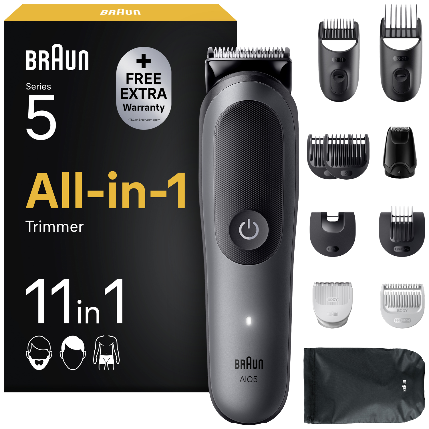 BRAUN All-in-One, 15in1, AIO 5560 Multigroomer Zwart