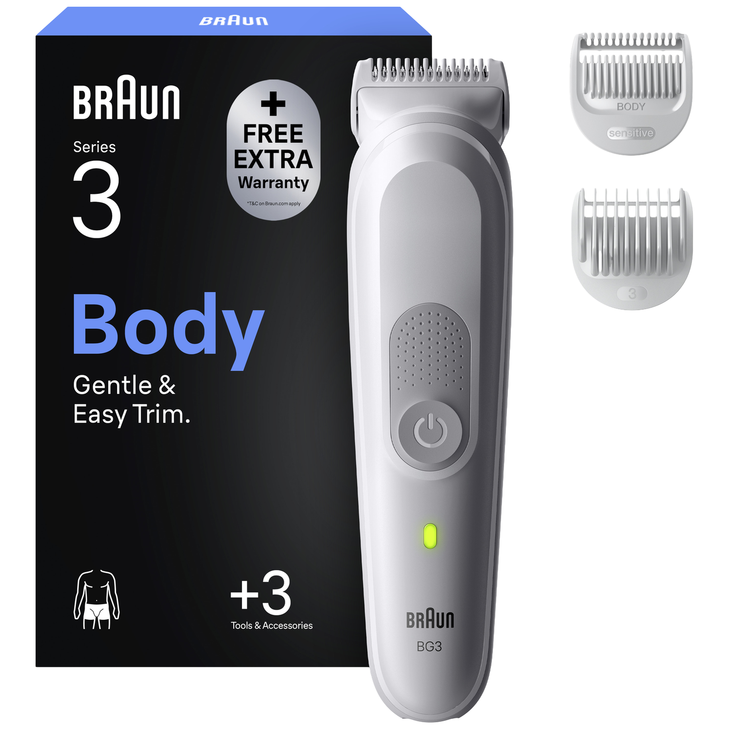 BRAUN BG 3530 Bodygroomer Lichtgrijs