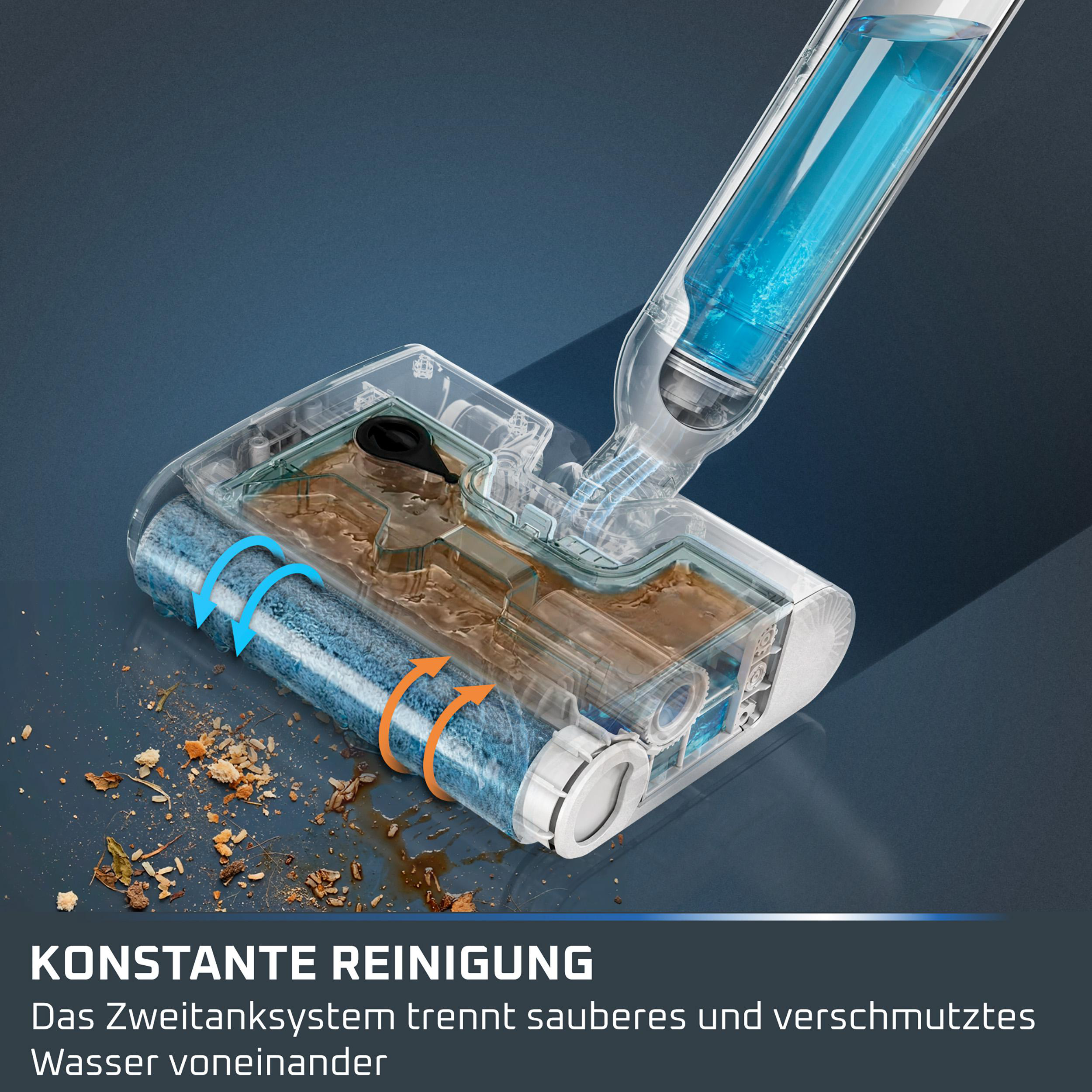 ROWENTA GZ1032 X-Wash  Nass-/Trockenreiniger, Akkubetrieb