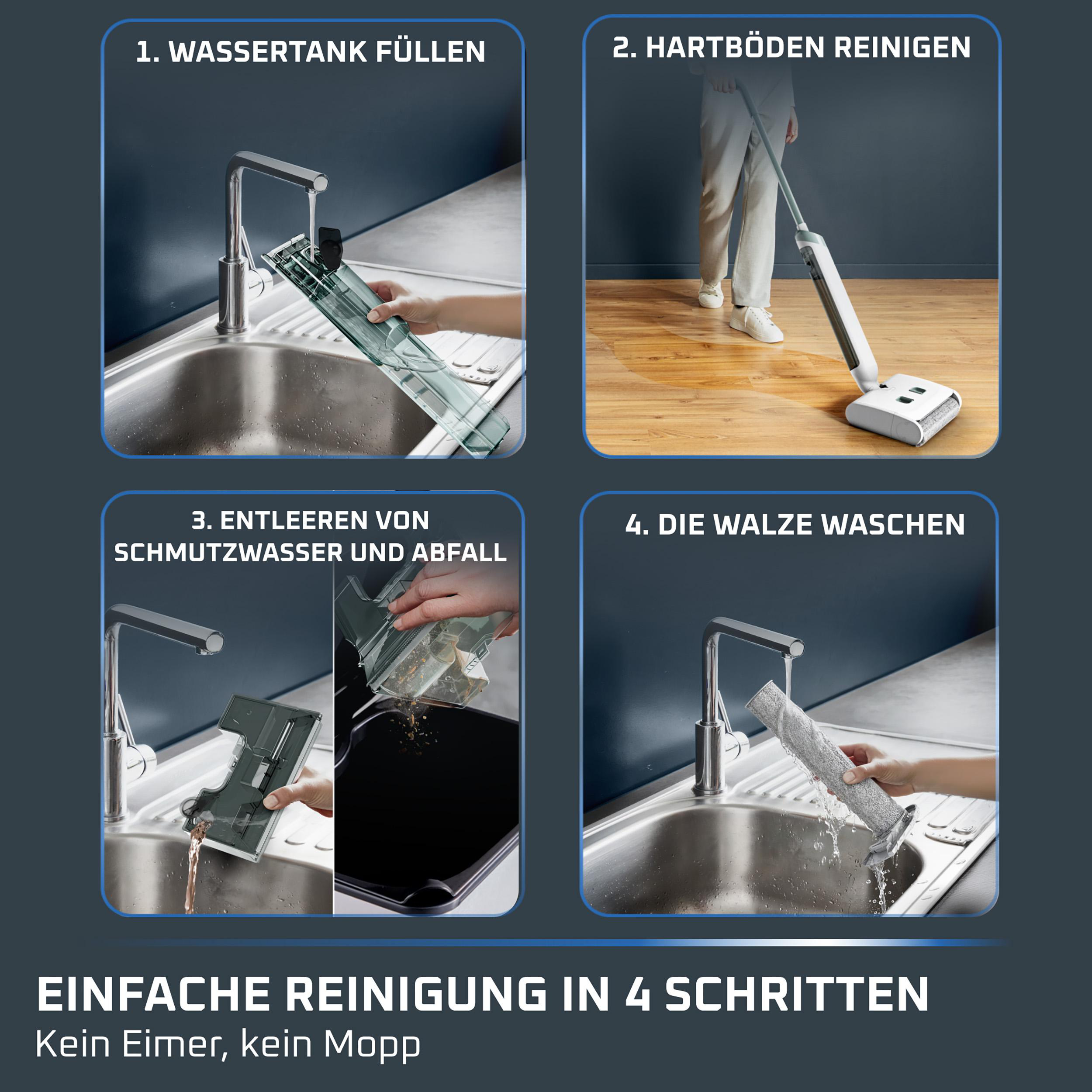 ROWENTA GZ1032 X-Wash  Nass-/Trockenreiniger, Akkubetrieb