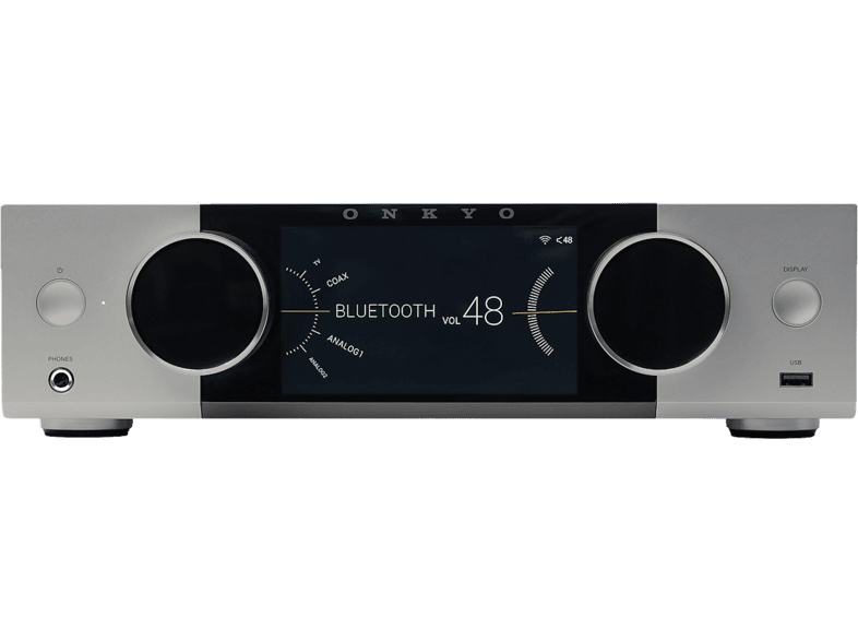 Onkyo Muse Y-40 Netzwerk-Streamer mit integriertem Hochleistungsverstärker, Silber; Streaming-Verstärker — Foto 2 von 4