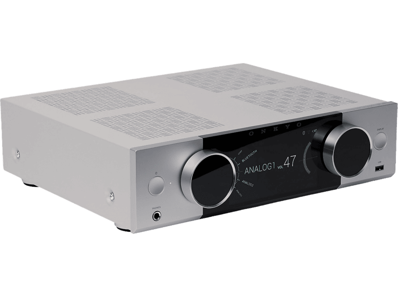 Onkyo Muse Y-40 Netzwerk-Streamer mit integriertem Hochleistungsverstärker, Silber; Streaming-Verstärker