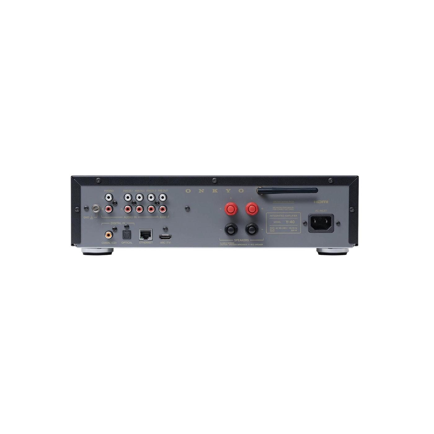 ONKYO Muse Y-40 Netzwerk-Streamer mit integriertem Hochleistungsverstärker, Schwarz