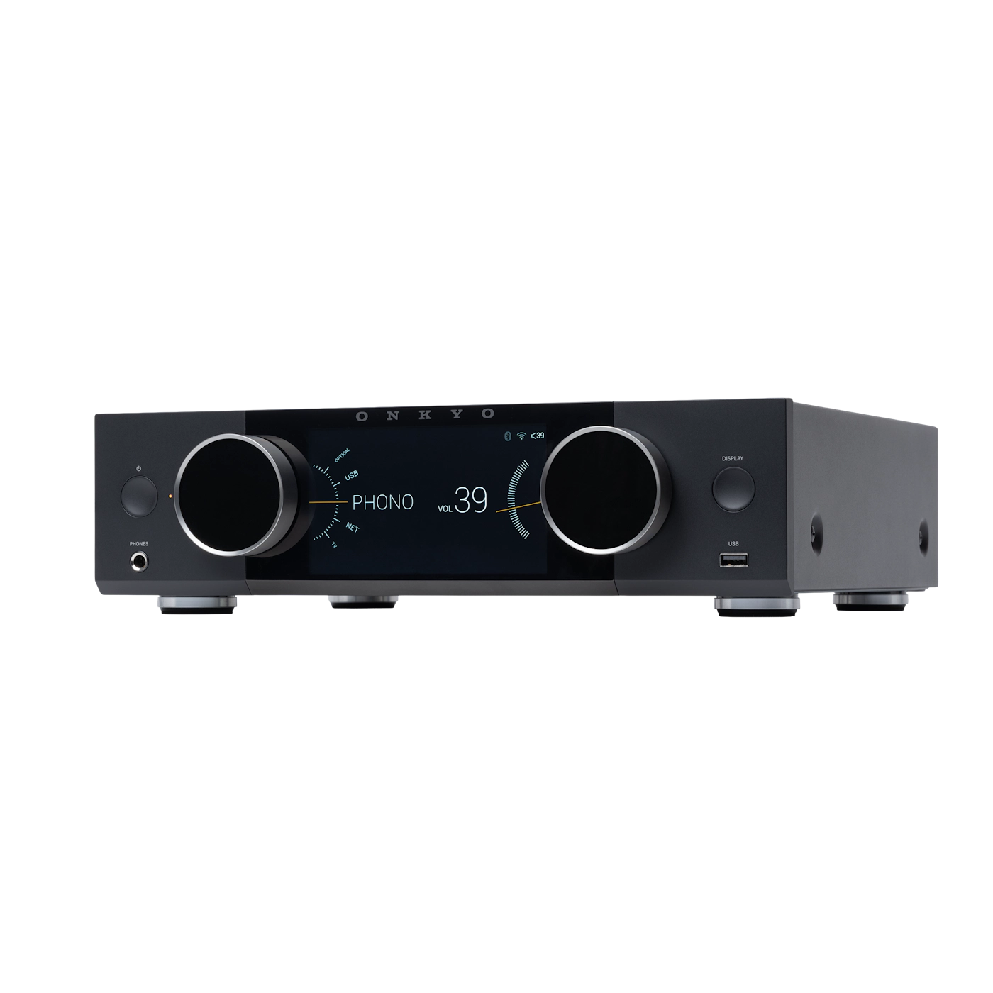 ONKYO Muse Y-40 Netzwerk-Streamer mit integriertem Hochleistungsverstärker, Schwarz
