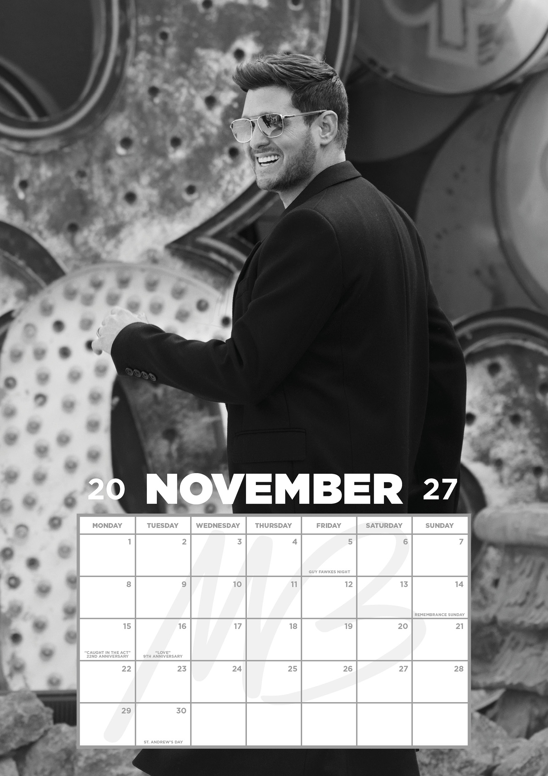 Michael Bublé - Official 2027 Calendar - A3-as naptár