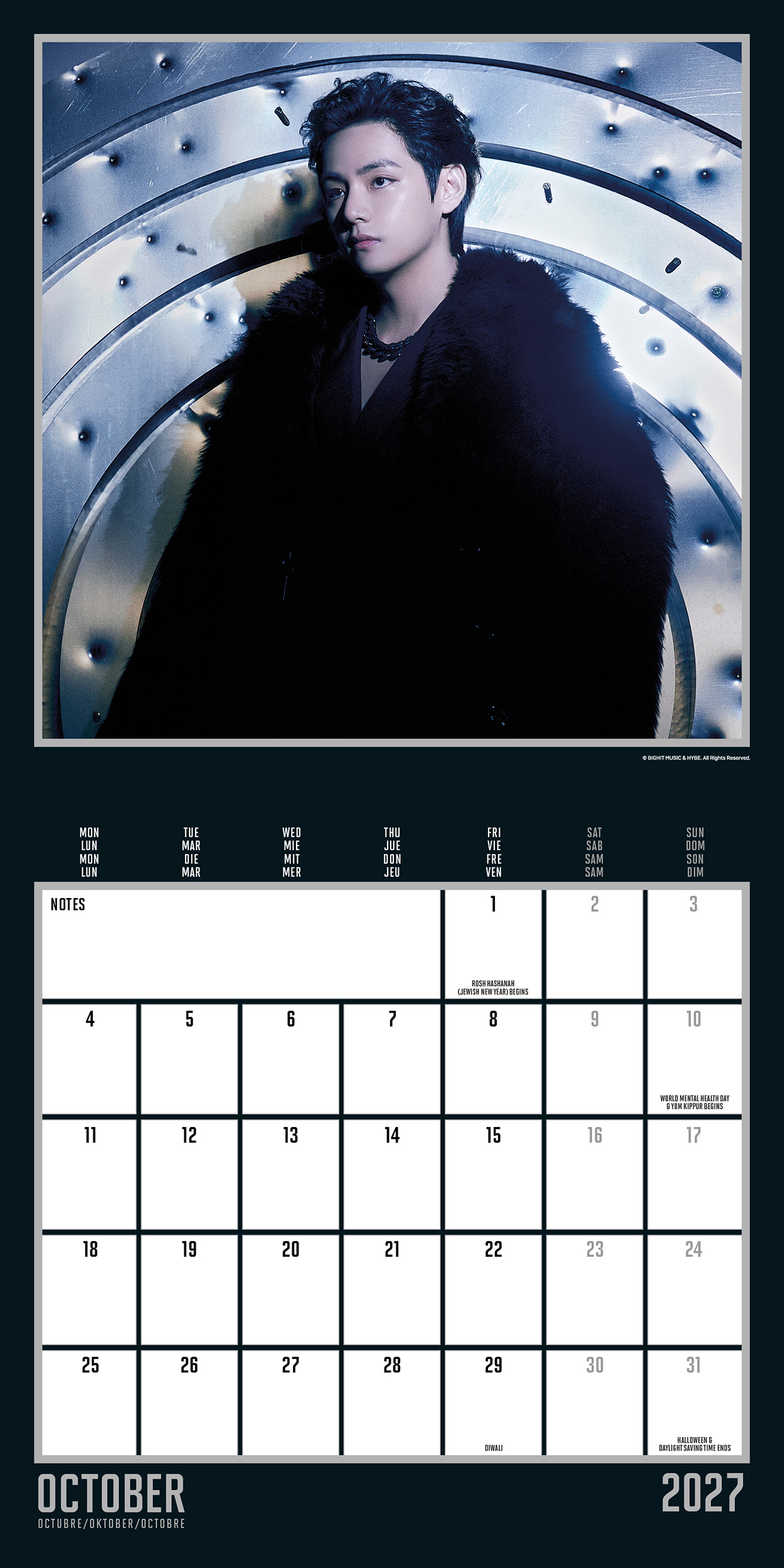BTS - Official 2027 Calendar - négyzet alakú naptár
