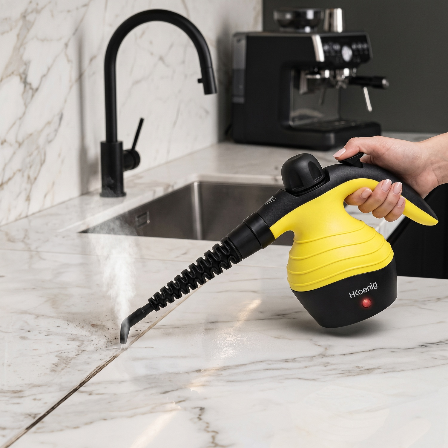 GENERATORE DI VAPORE A mano H.KOENIG nv60, Potenza Max 1000 W, Serbatoio 0,25 l, Pressione 4 bar, giallo