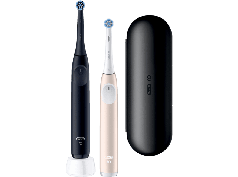 ORAL-B IO Series 2 Duo Elektrische Zahnbürste Night Black/Calm Pink, Reinigungstechnologie: Oszillierend / Rotierend (2D)