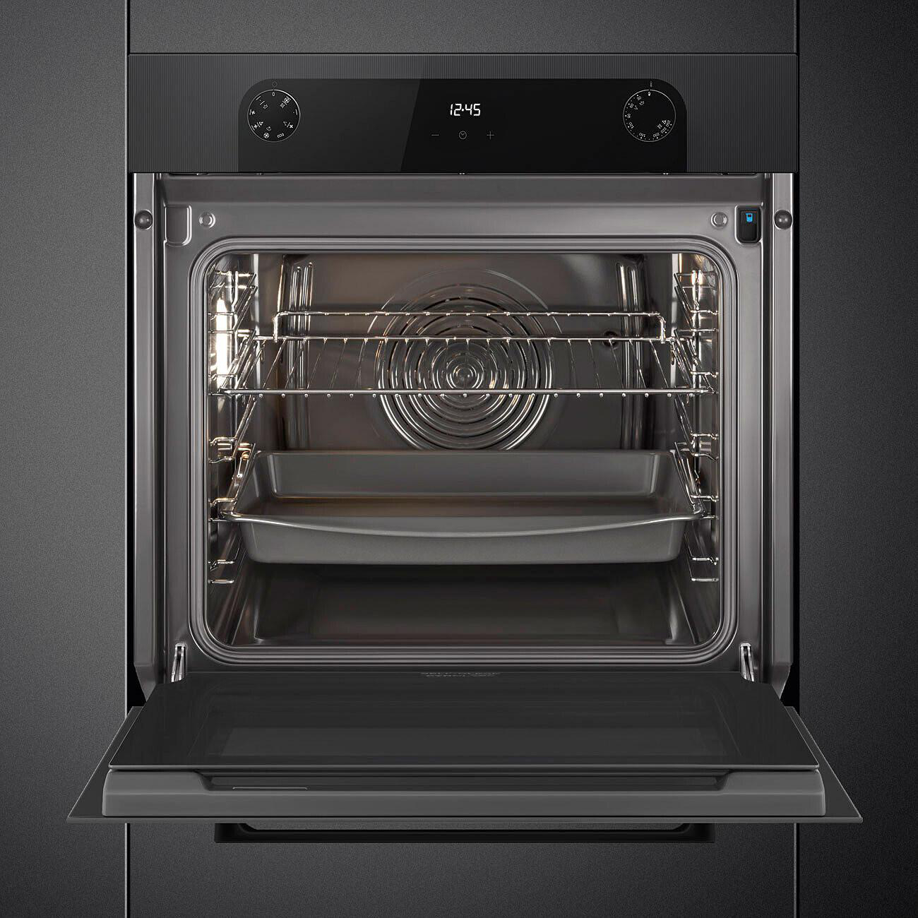 SMEG SF6200TB Musa Backofen (70 l, Schwarz, 597 mm breit, A)