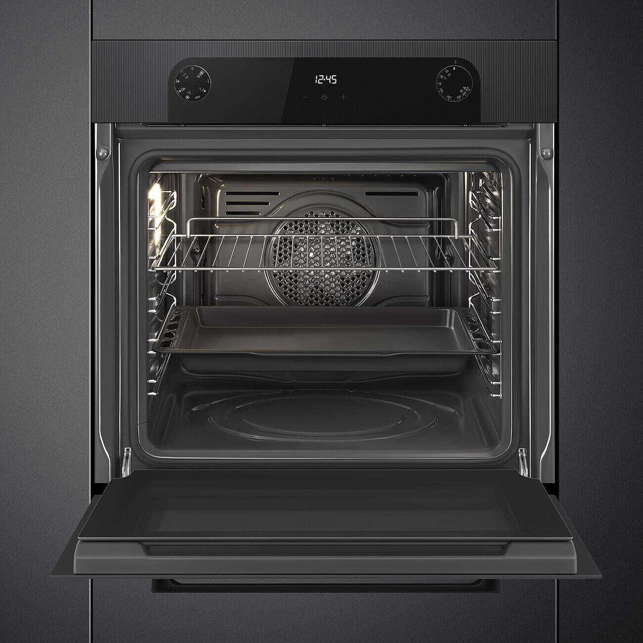SMEG SF6200TB Musa Backofen (70 l, Schwarz, 597 mm breit, A)