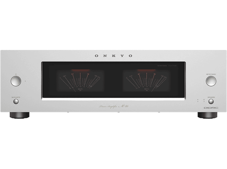 Onkyo M-80 Leistungsverstärker, Silber; Stereo Endstufe — Foto 2 von 3