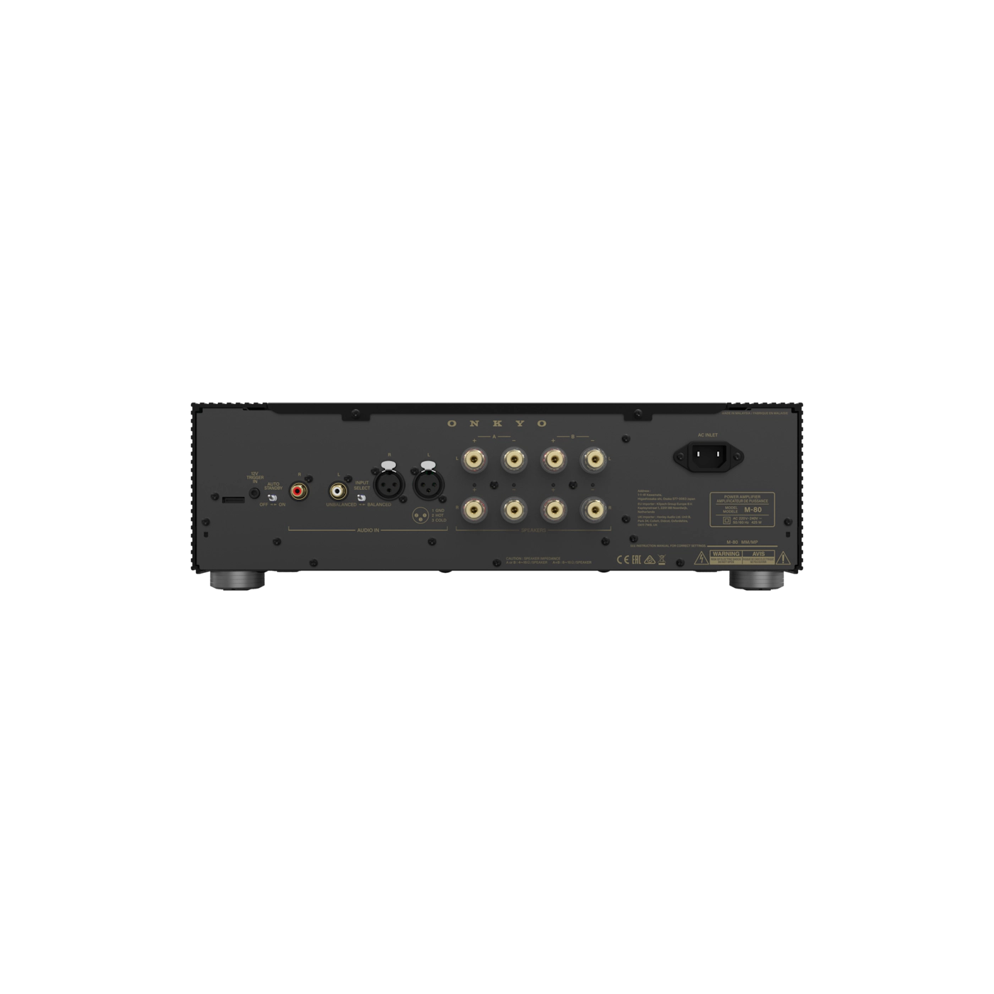ONKYO M-80 Leistungsverstärker, Schwarz