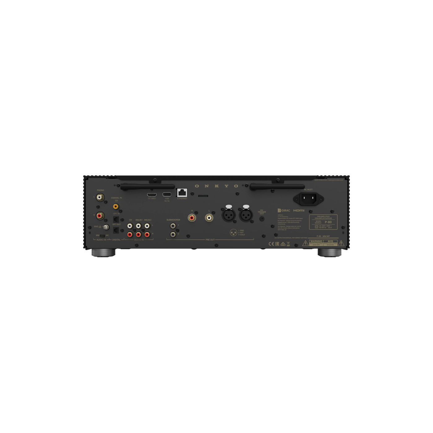 ONKYO P-80 Netzwerk-Vorverstärker, Schwarz