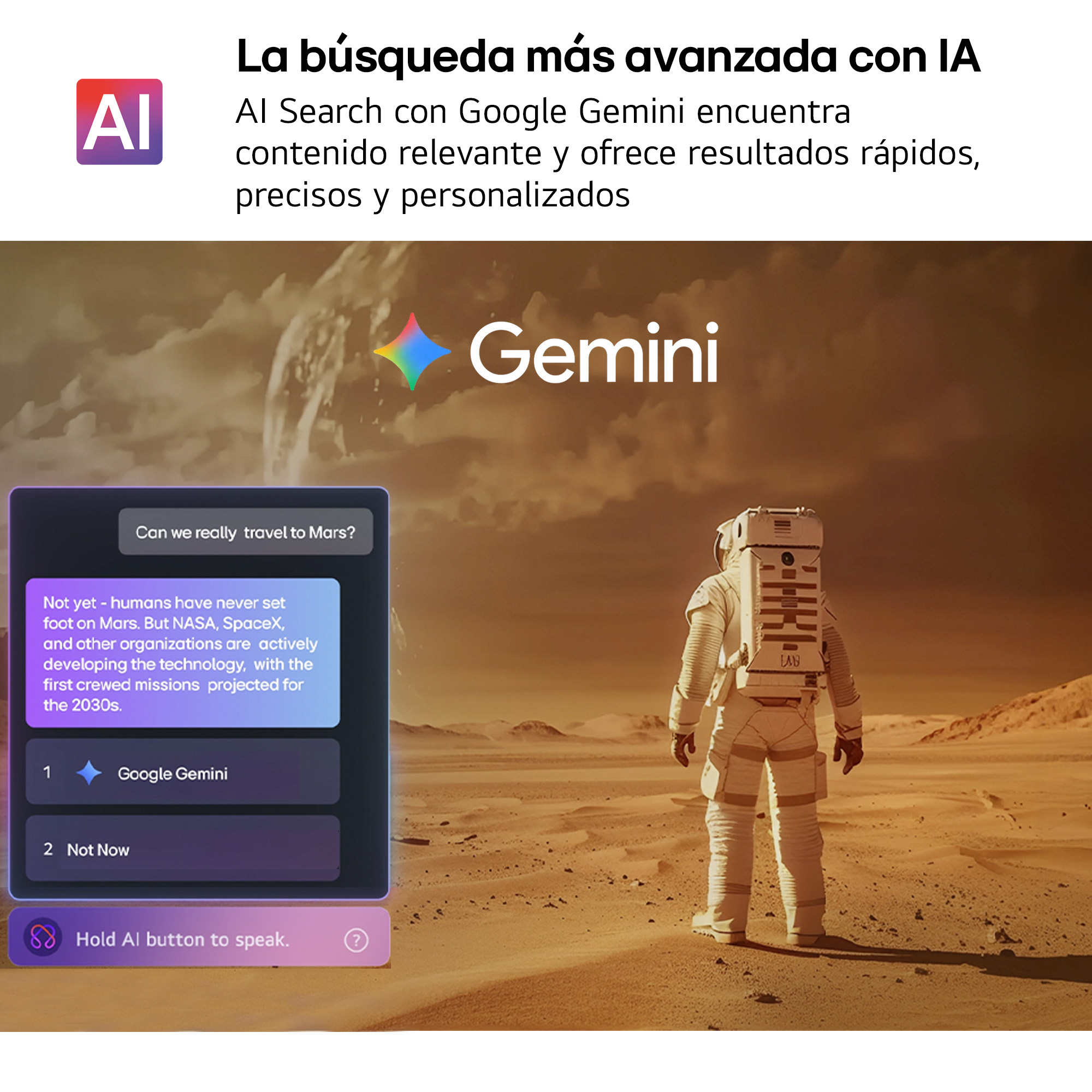 La búsqueda más avanzada con IA AI Search con Google Gemini encuentra contenido relevante y ofrece resultados rápidos, precisos y personalizados