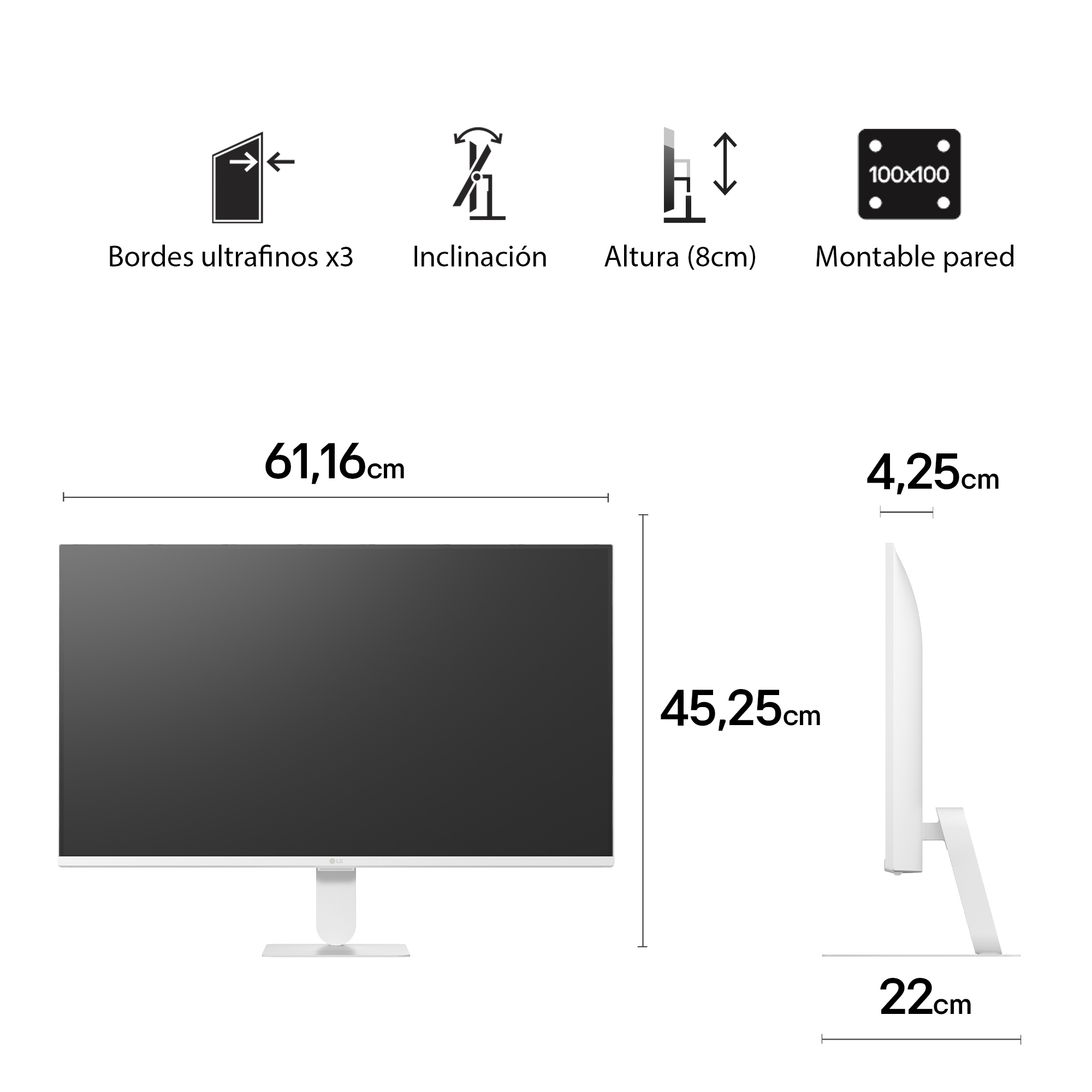 Monitor - LG 27U511SB, 27 " UFHD, 120Hz, 5ms, Altavoces integrados, Negro