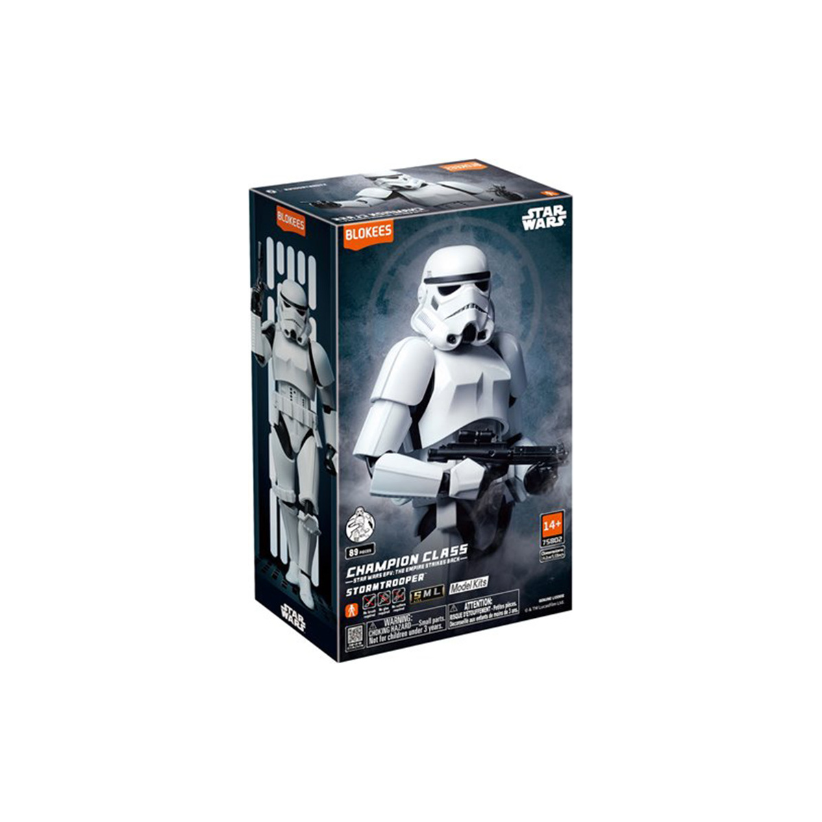 Kit de modelo Blokees Star Wars Stormtrooper en caja negra.