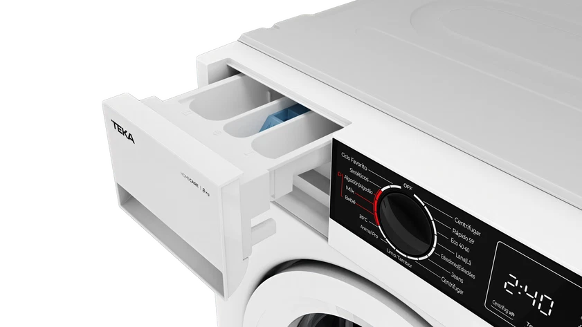 Lavadora integrable - Teka WMI 40841 W SP, 8 kg, 1400 rpm, 15 Programas, Inverter, Blanco