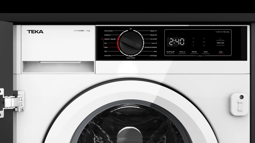 Lavadora integrable - Teka WMI 40841 W SP, 8 kg, 1400 rpm, 15 Programas, Inverter, Blanco