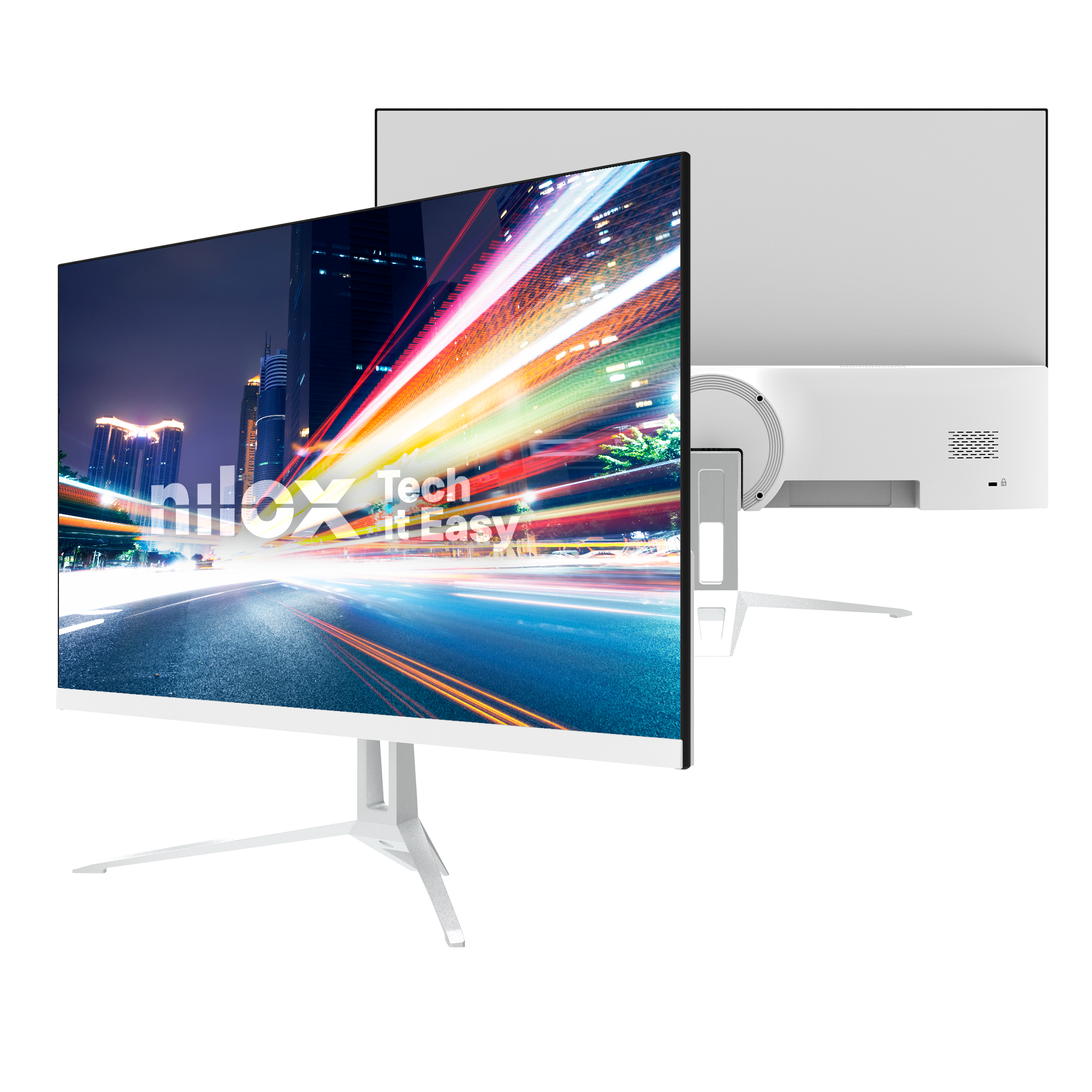 Monitor - Nilox NXM24FHD14411W, 24" Full-HD, 144 Hz, 5 ms, IPS , VESA 75 x 75mm, Blanco