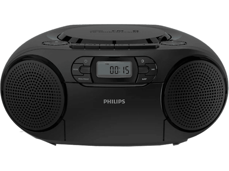 Radio CD - Philips TAZ2200/10, 3 W, Bluetooth, Digital, CD, radio FM, USB, Negro
