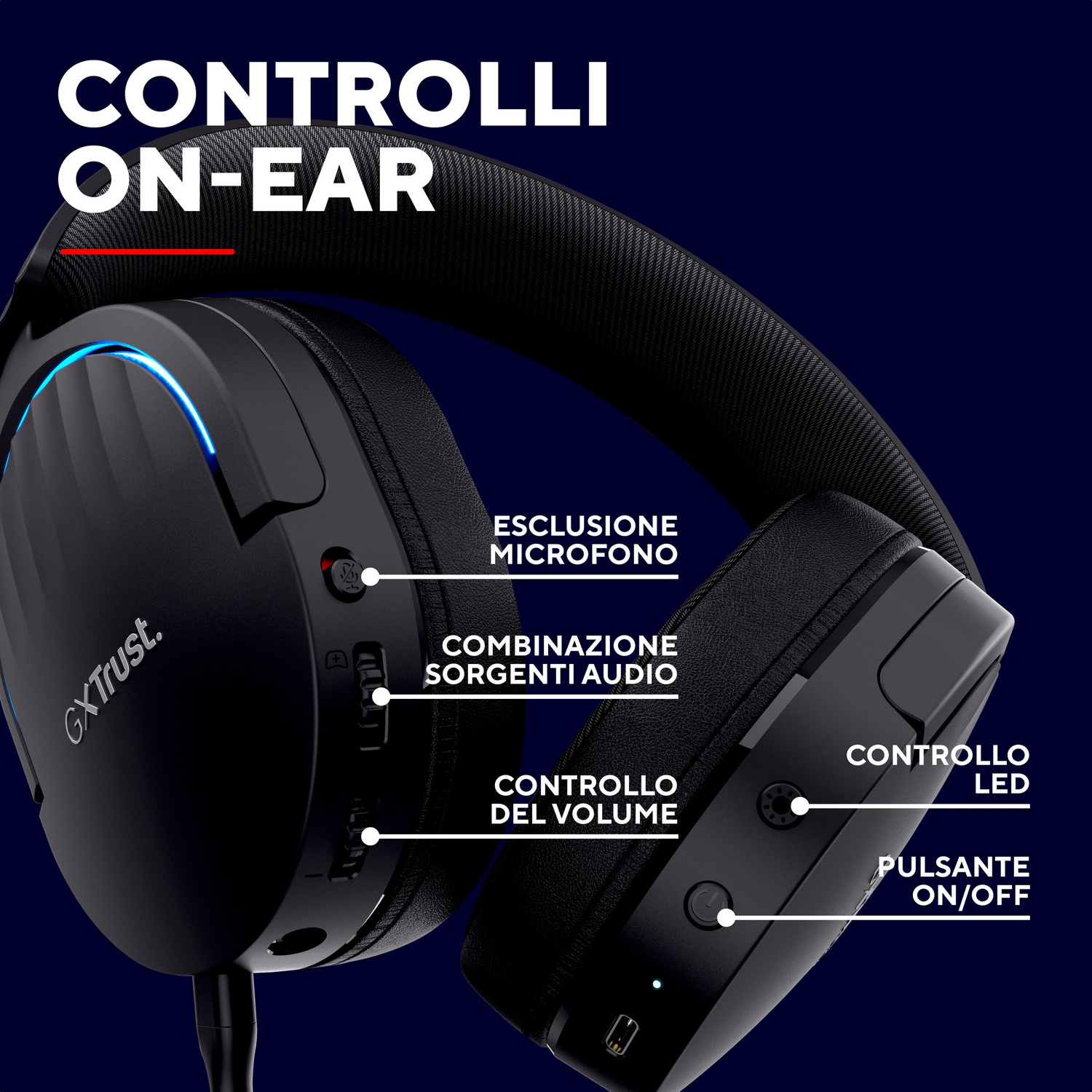 TRUST GXT491 FAYZO WRLS HEADSET CUFFIE GAMING, Black